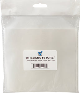 50 CheckOutStore® Clear Storage Pockets (6.25 x 6.25)