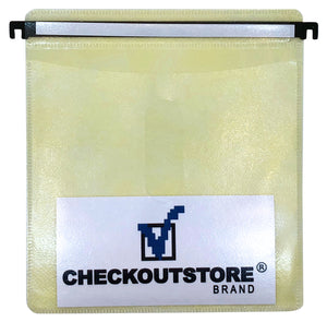 100 CheckOutStore® CD Double-sided Refill Plastic Hanging Sleeve - Yellow