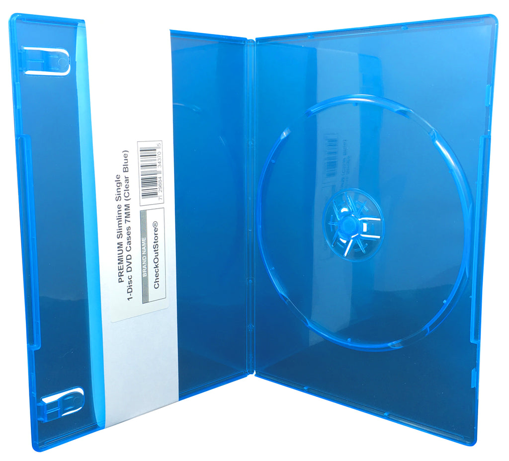 CheckOutStore (50) Premium Slimline Single 1-Disc DVD Cases 7mm (Clear)