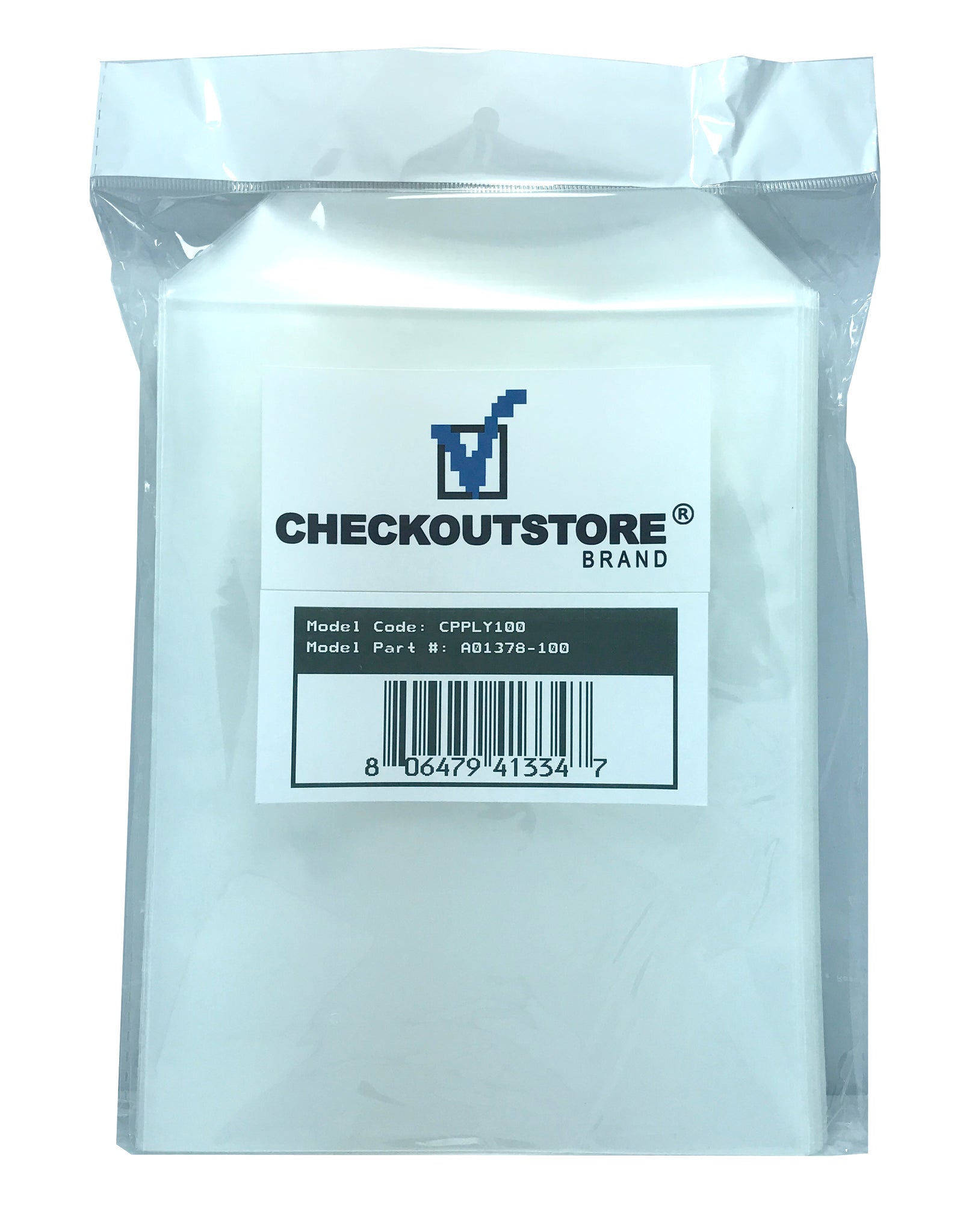 100 CheckOutStore® Clear Storage Pockets (5 5/8 x 7 3/8)