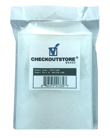 100 CheckOutStore® Clear Storage Pockets (5 5/8 x 7 3/8)