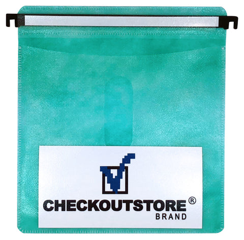 100 CheckOutStore® CD Double-sided Refill Plastic Hanging Sleeve - Green