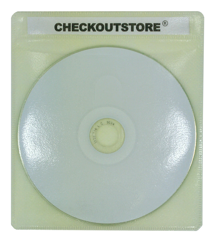 CheckOutStore (300) Premium CD Double-Sided Storage Plastic Sleeve (Green)