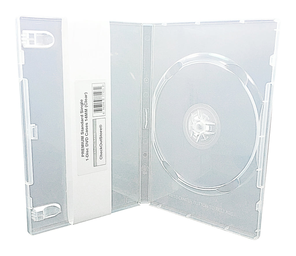 CheckOutStore (10) Premium Standard Single 1-Disc DVD Cases 14mm (Red)