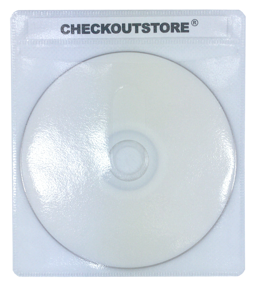 CheckOutStore 1000 CPP Clear Plastic Sleeve with Flap (No Stitches)