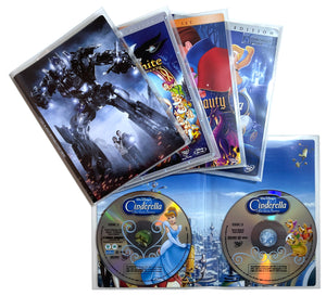 CheckOutStore Clear 2 Disc CPP Full Cover Sleeve & DVD Booklet - 50 Sleeves