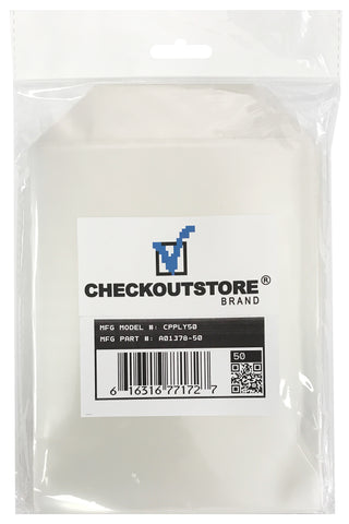 50 CheckOutStore® Clear Storage Pockets (5 5/8 x 7 3/8)
