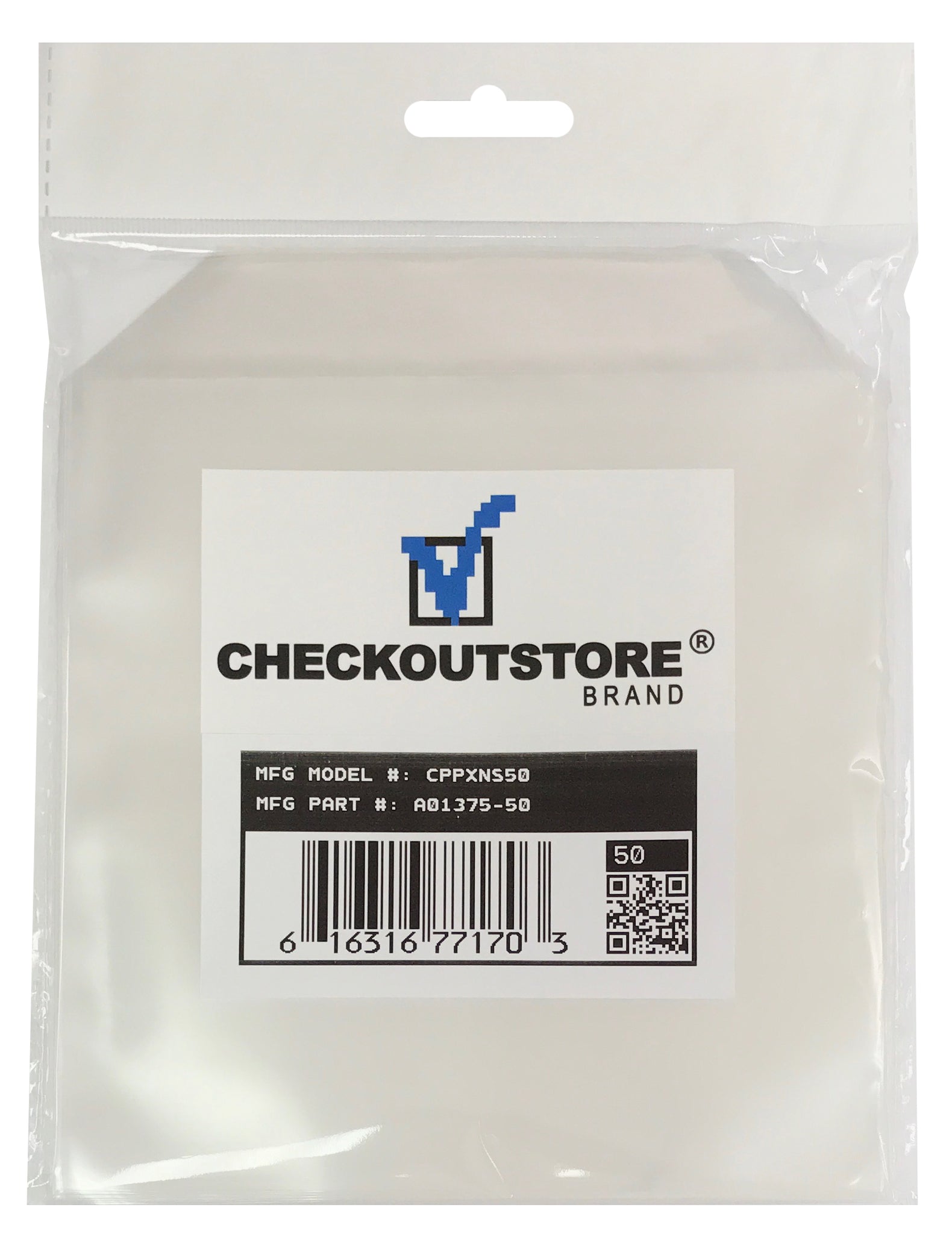 100 CheckOutStore® Clear Storage Pockets (6 x 6)