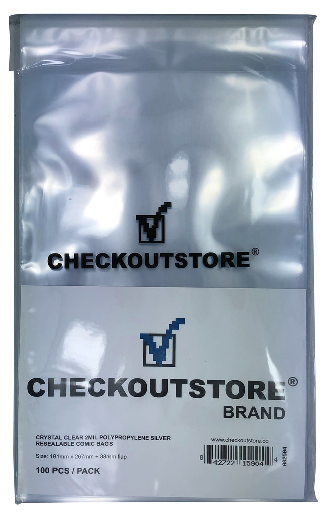 CheckOutStore Crystal Clear Silver Age Thick Comic Book Bags –