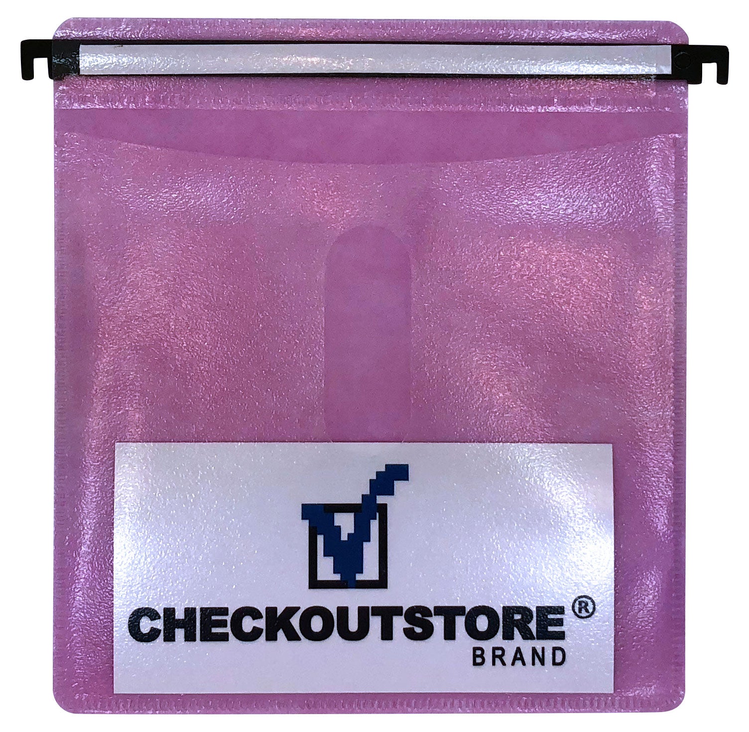 100 CheckOutStore® CD Double-sided Refill Plastic Hanging Sleeve - Pink