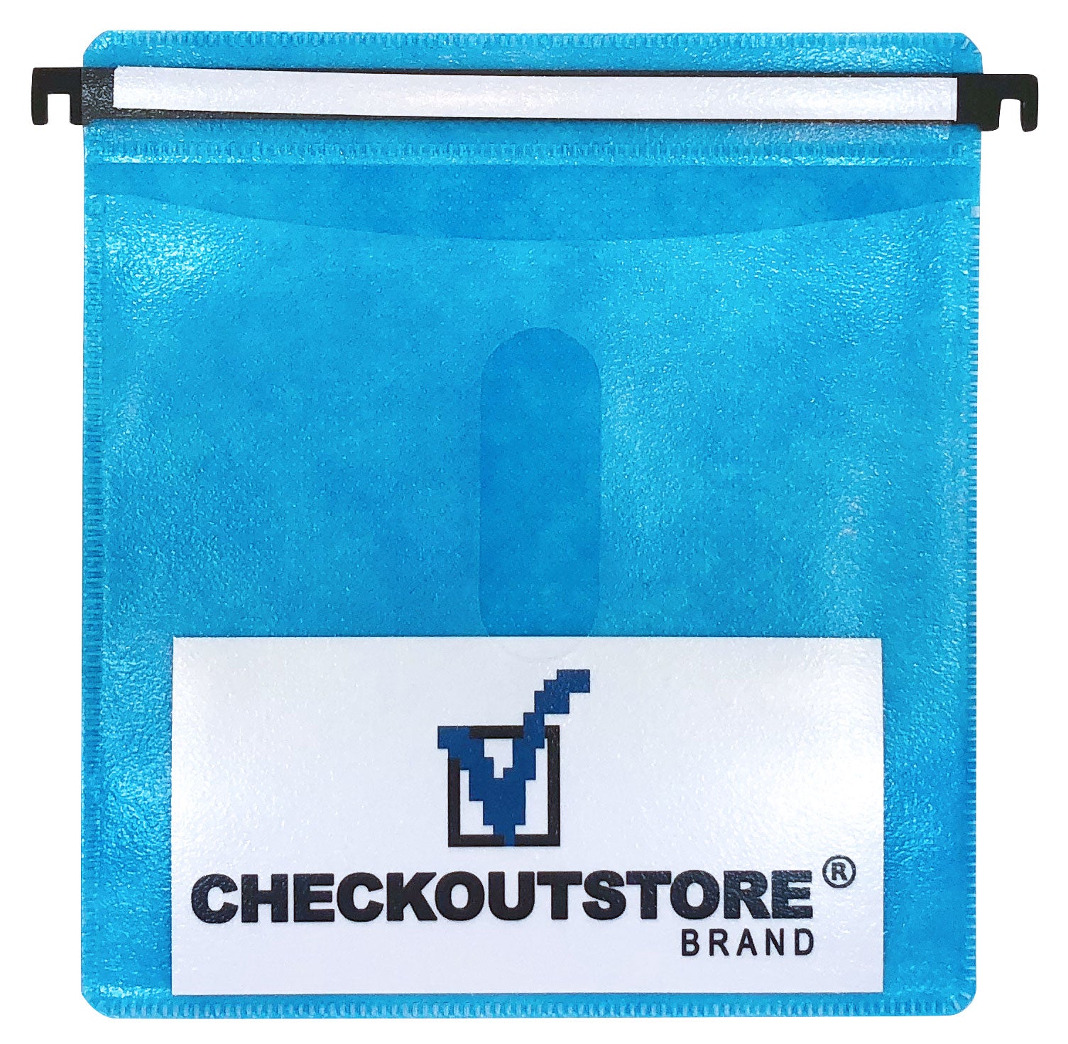 100 CheckOutStore® CD Double-sided Refill Plastic Hanging Sleeve - Blue