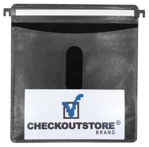 100 CheckOutStore® CD Double-sided Refill Plastic Hanging Sleeve - Black