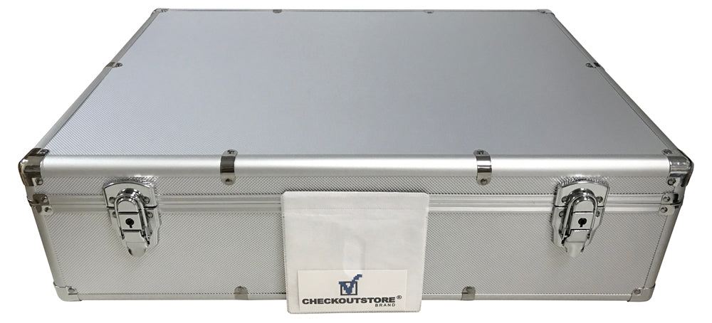 CheckOutStore Aluminum CD/DVD Media Storage Box (Holds Double-sided Pl ...