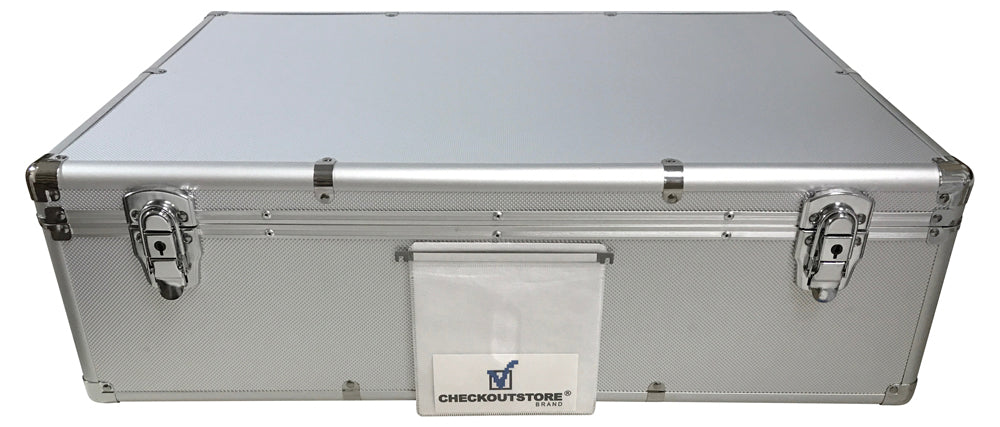 CheckOutStore Aluminum CD/DVD Hanging Sleeves Storage Box (Holds 200 D –
