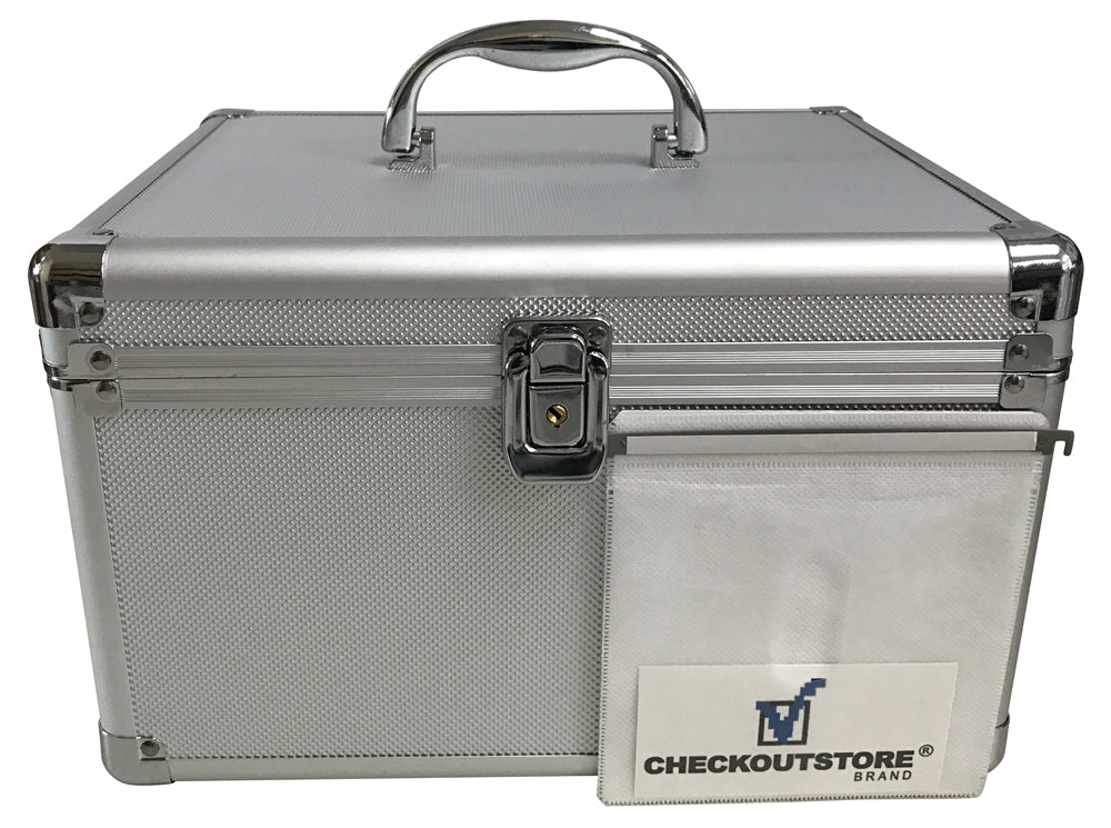 CheckOutStore Aluminum CD/DVD Media Hanging Sleeves Storage Box ...