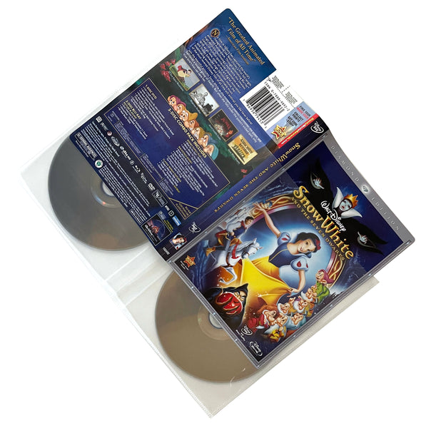 CheckOutStore Clear 2 Disc CPP Full Cover Sleeve & DVD Booklet - 50 Sleeves