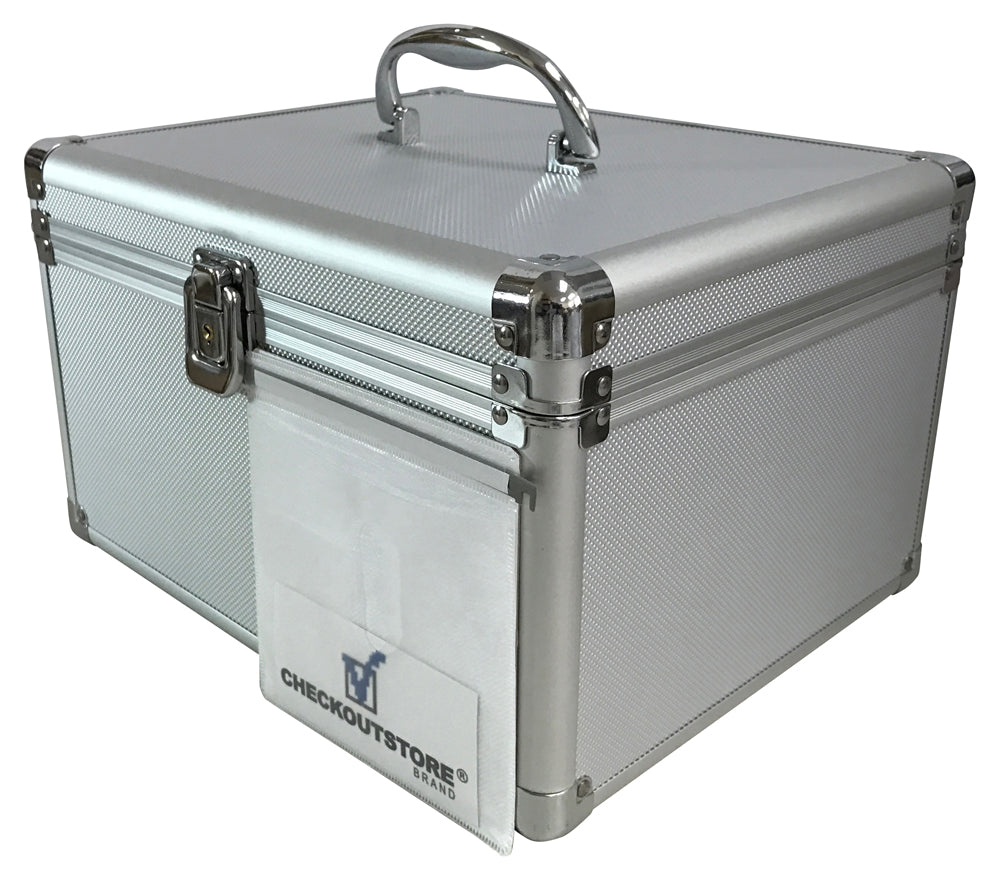 CheckOutStore Aluminum CD/DVD Media Hanging Sleeves Storage Box ...