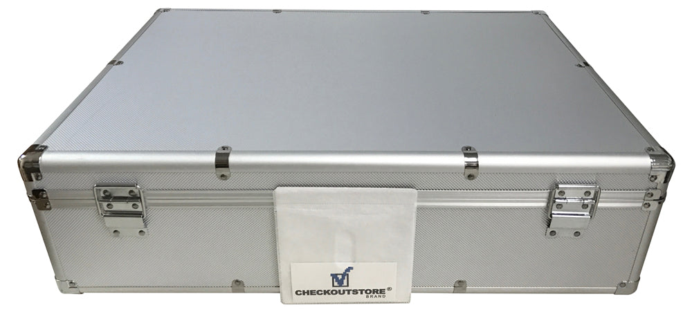 CheckOutStore Aluminum CD/DVD Media Storage Box (Holds Double-sided Pl ...